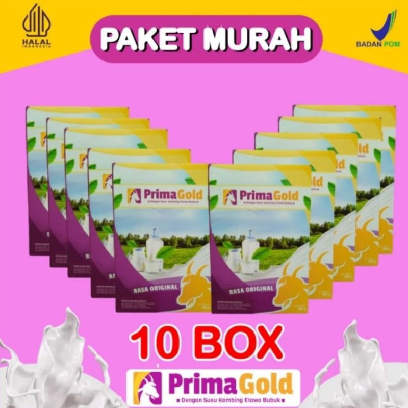 

Paket Reseller susu Prima Gold Original ( paket 10 ) Prima gold