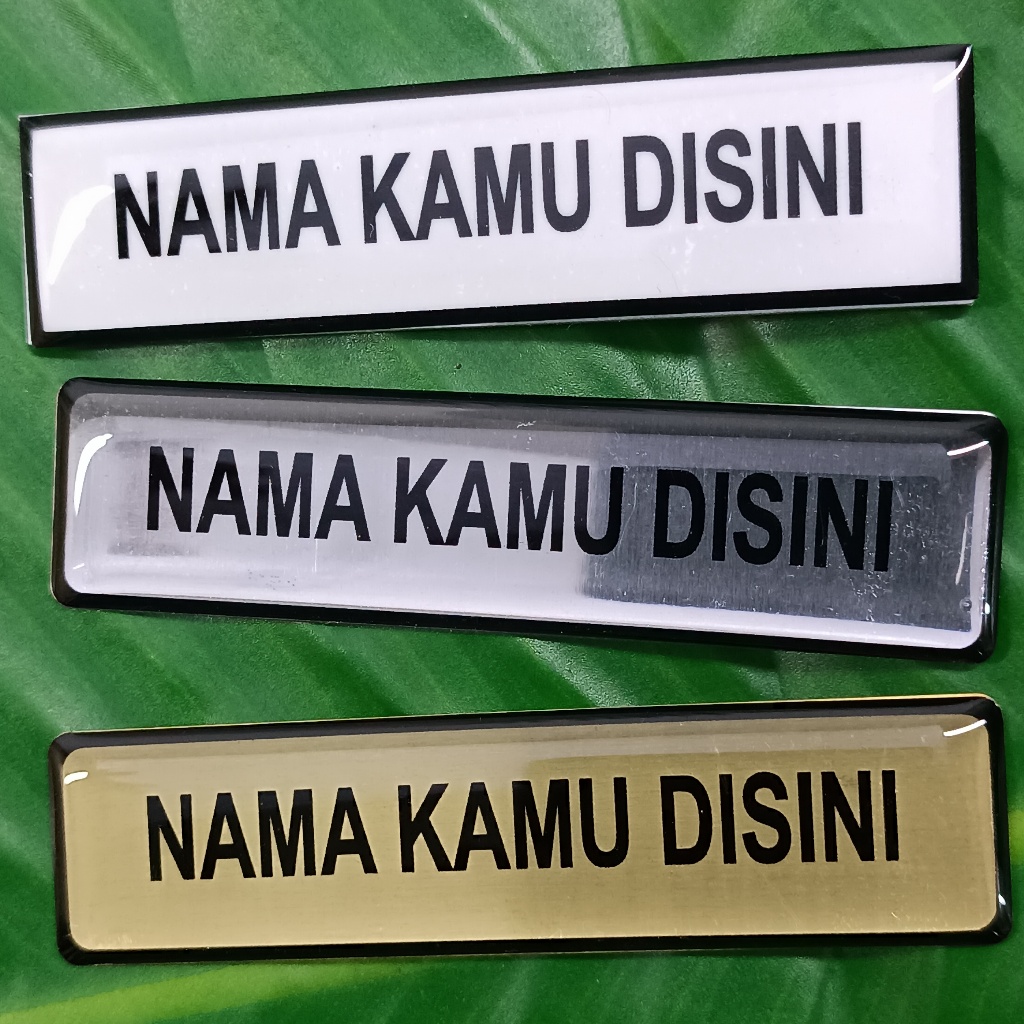 

papan nama dada name tag custom nametag badge peniti magnet - model B