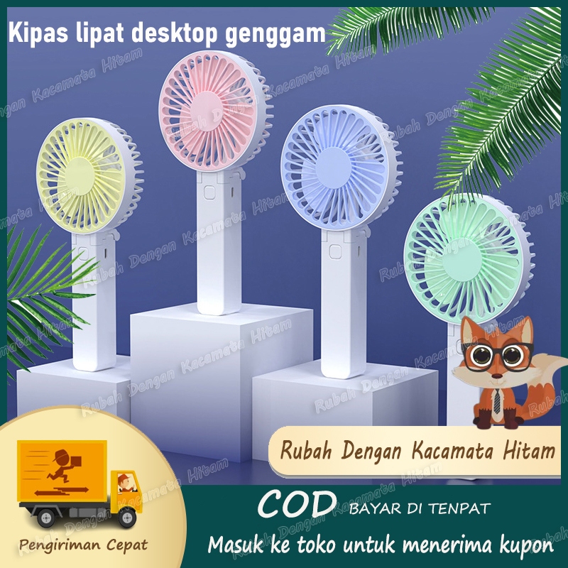 Kipas angin listrik desktop yang lucu, kipas angin genggam lipat Kipas angin mini kantor asrama baru