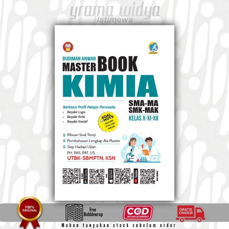 BUKU YRAMA WIDYA MASTER BOOK KIMIA SMA-MA/SMK-MAK KELAS X-XI-XII