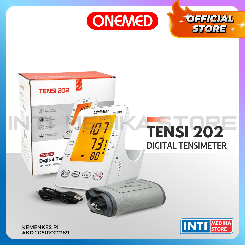 ONEMED - Tensimeter Digital 202 | Tensi Ukur Tekanan Darah