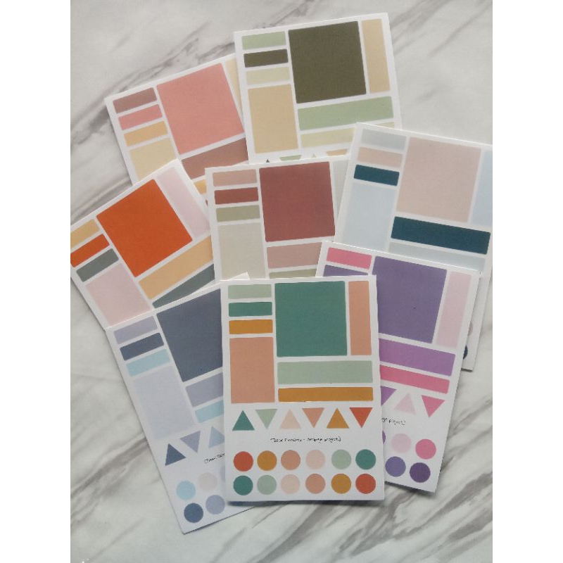 

Sticker Deco Journal A6 Basic Elements Aesthetic Scrapbook