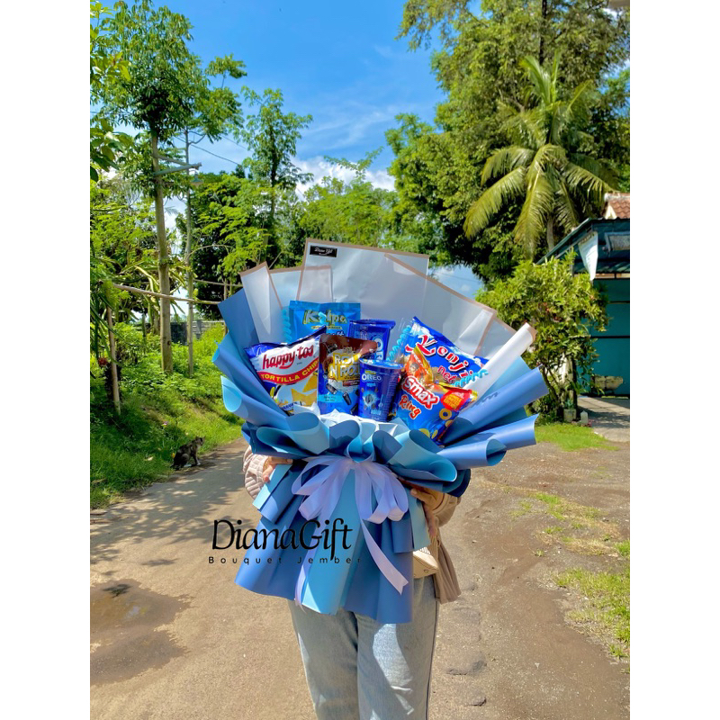 

Bouquet Snack Jumbo / Buket Snack Biru Blue