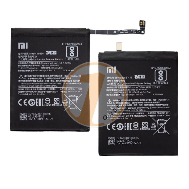 BATTERY BATRE BATERAI XIAOMI MIA2 BN36