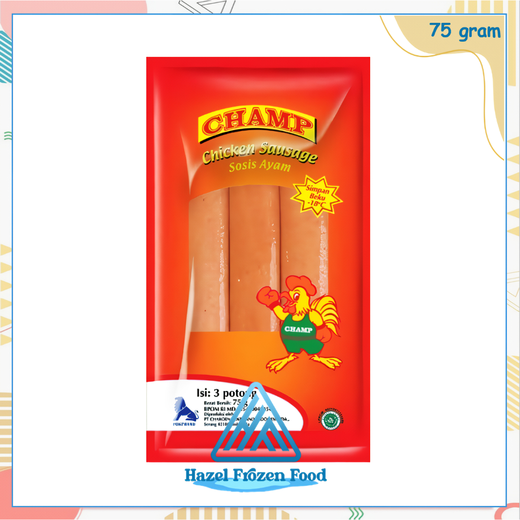 

Champ Sosis Ayam 75 g Frozen Food Karawang