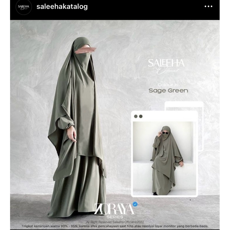 Zoraya Abaya dan French Khimar - Saleeha