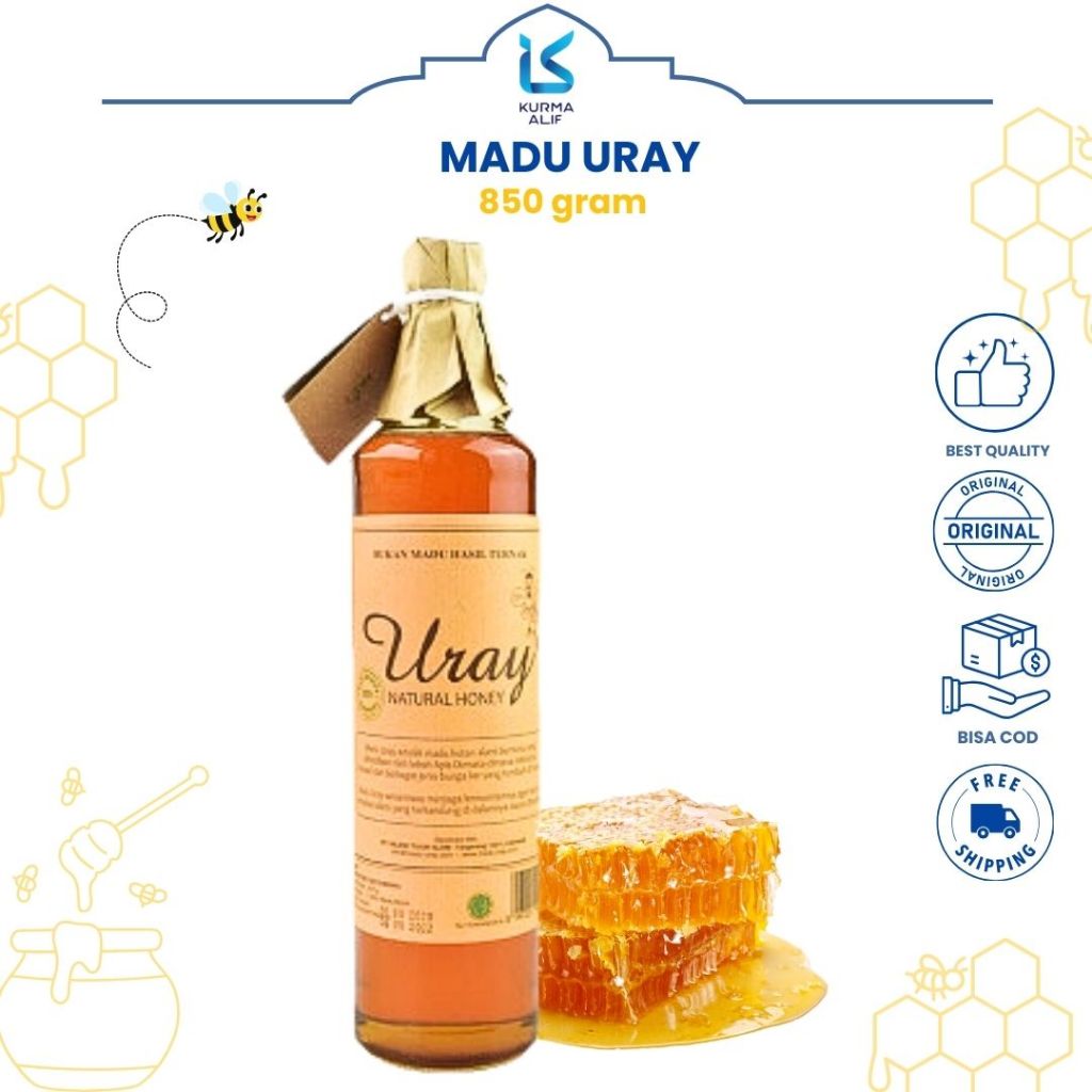 

Madu Uray 875gr Raw Honey | Madu Asli Hutan Natural Honey Grade A