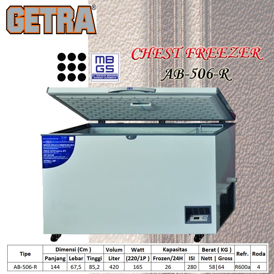 AB-506-R Chest Freezer GEA 420 Liter