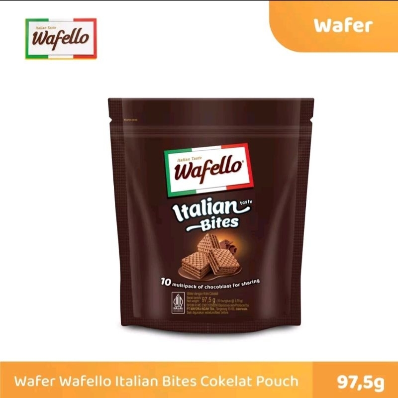 

Wafer Wafello Italian Bites Coklat Pouch