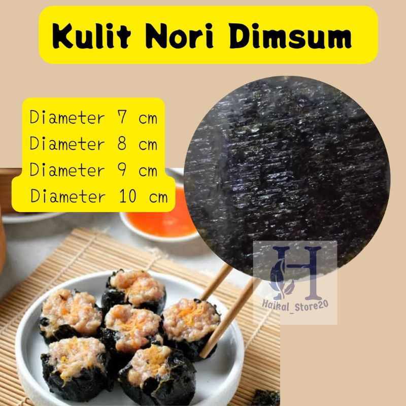 

Kulit Nori Dimsum / Gyoza Siomay pangsit Rumput laut Tipis Halal