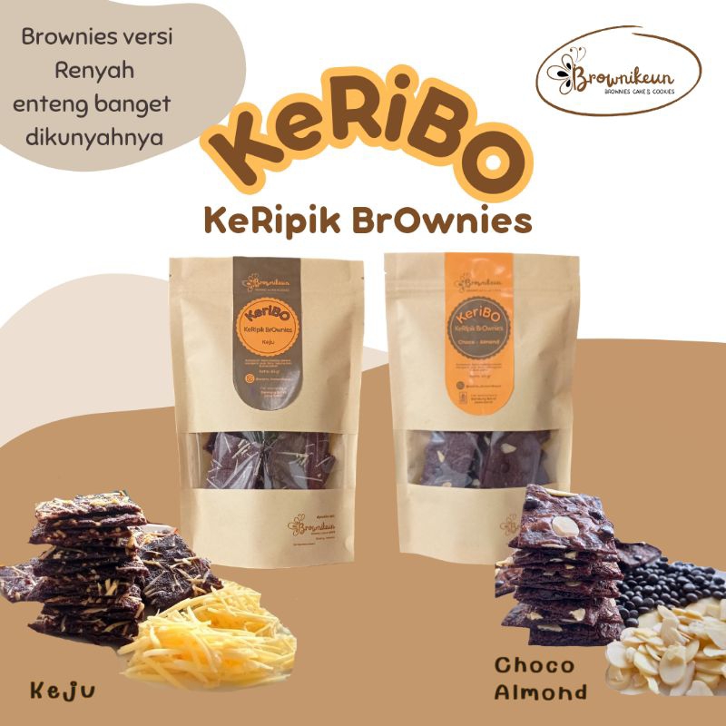 

Keripik Brownies Kering Renyah Brownies Crispy Keju Choco Almond