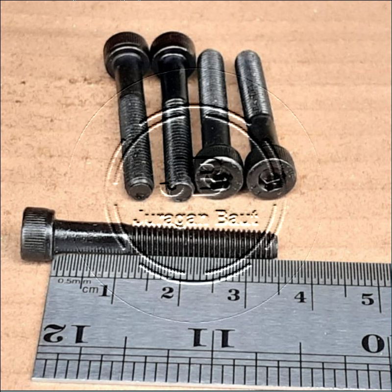 BAUT L M5X35 BAJA PANJANG 3,5 CM 3,5CM BAUD L BAJA M5 X 35 KUNCI L4 L 4 KUNCI PAS 8 HALF DRAT WARNA 