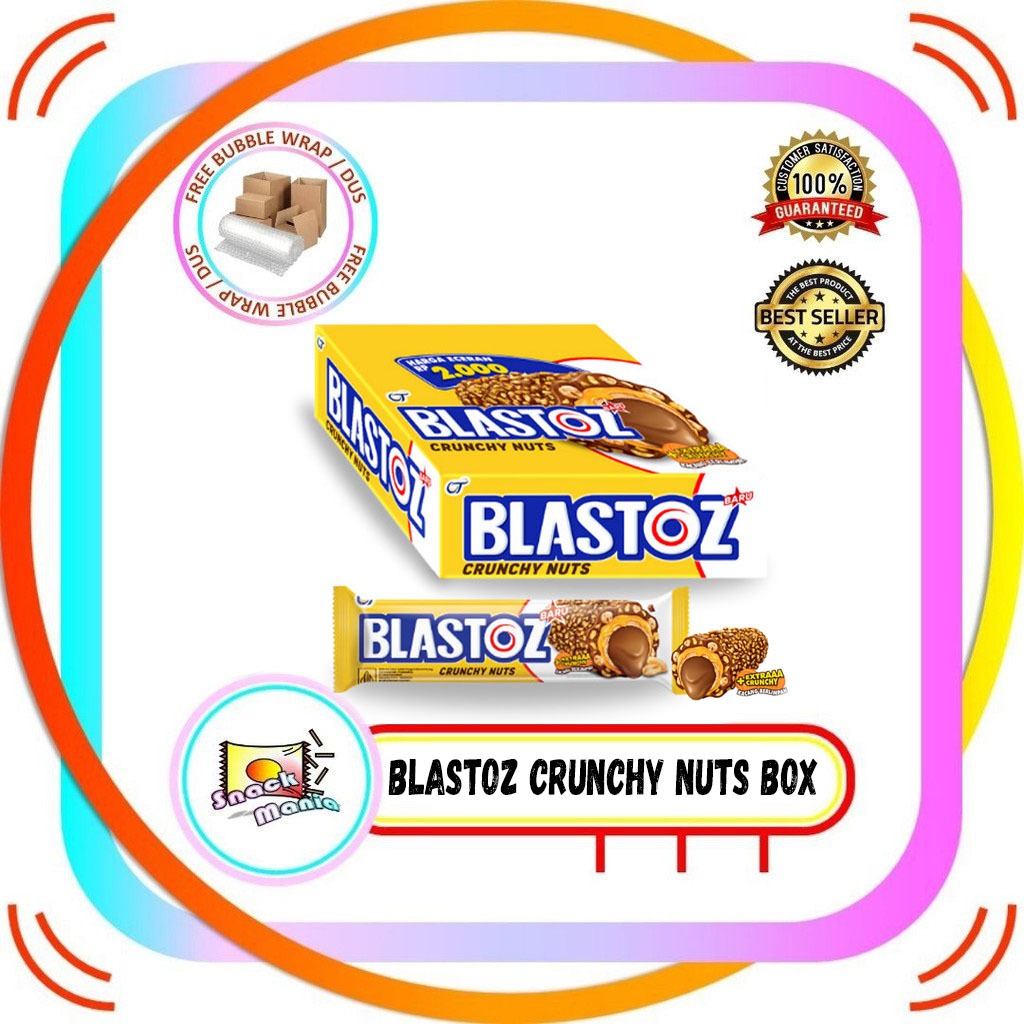 

Tango Wafer BLASTOZ Crunchy Nuts Peanut Kacang Coklat BOX 12 pcs 24 gr