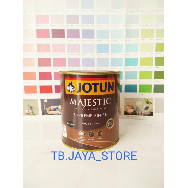 JOTUN MAJESTIC SUPREME FINISH 1KG CAT KAYU & BESI CARBON BLACK 9920
