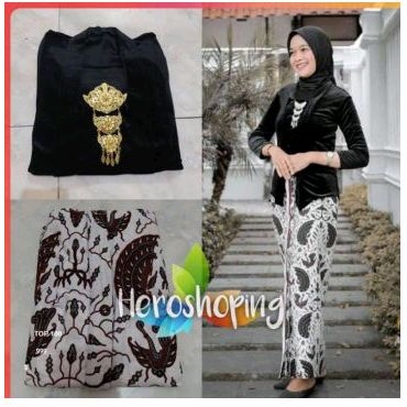 Baju Kebaya Bludru + Jarik Wiru