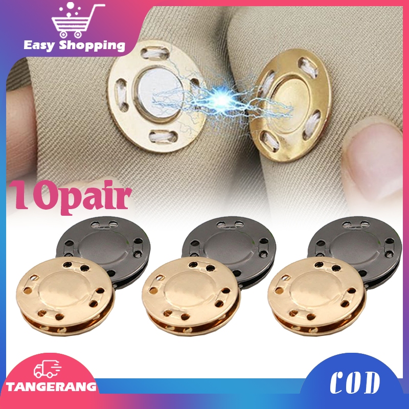 

10pair Kancing Magnet Jahit Tas DIY Magnet Button 12.5mm Magnetic Button Untuk Apparel Bag