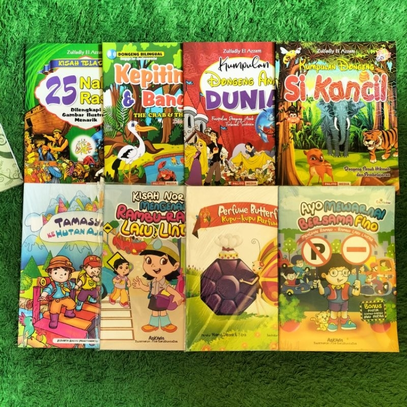 ORIGINAL BUKU CERITA DONGENG ANAK DUNIA KISAH TELADAN 25 NABI & RASUL KEPITING & BANGAU SI KANCIL AY
