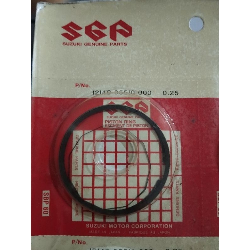 ring piston piston ring suzuki  rc100 ORI  SGP oversize 0.25
