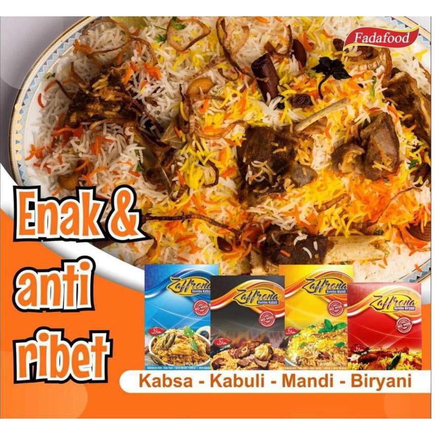 

KTr190 BUMBU BUBUK ZAFFRONA 100gram Instant Masak Kering Nasi Biryani Kabuli Mandhi Kabsa Praktis