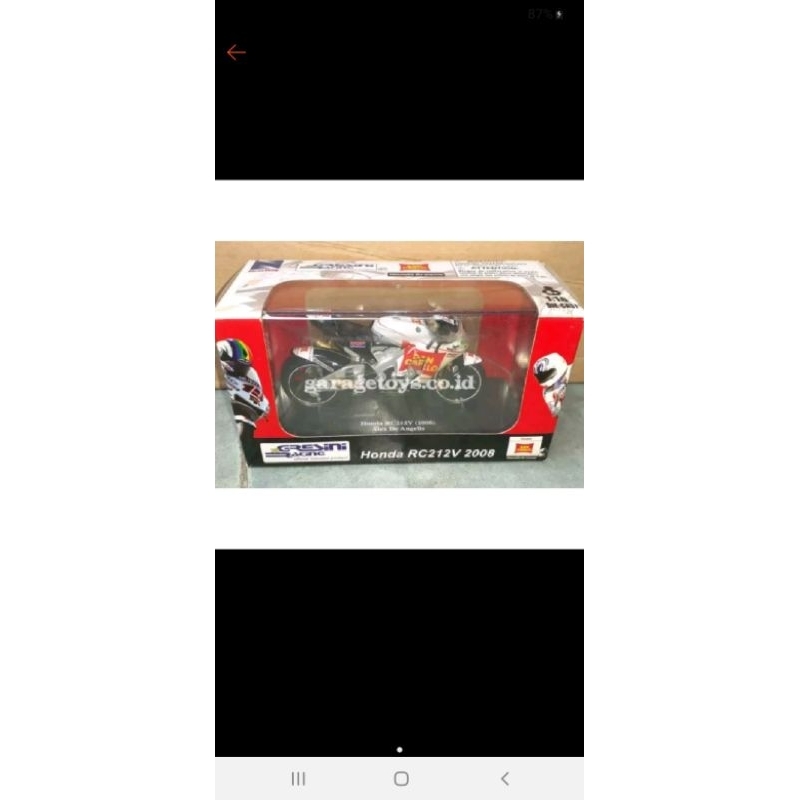 Newray 1:18 Diecast MOTOGP 2008 Honda Gresini Alex De Angelis