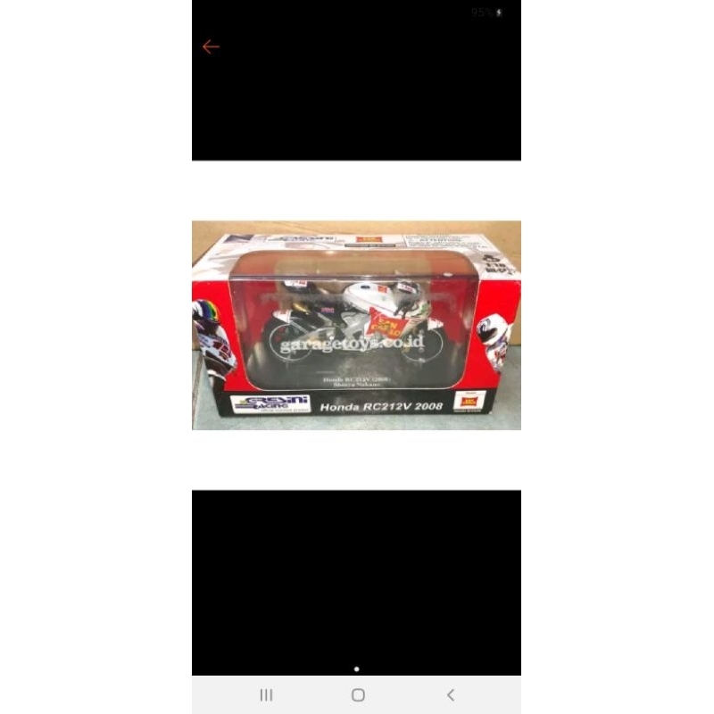 Newray 1:18 Diecast MOTOGP 2008 Honda Gresini Shinya Nakano