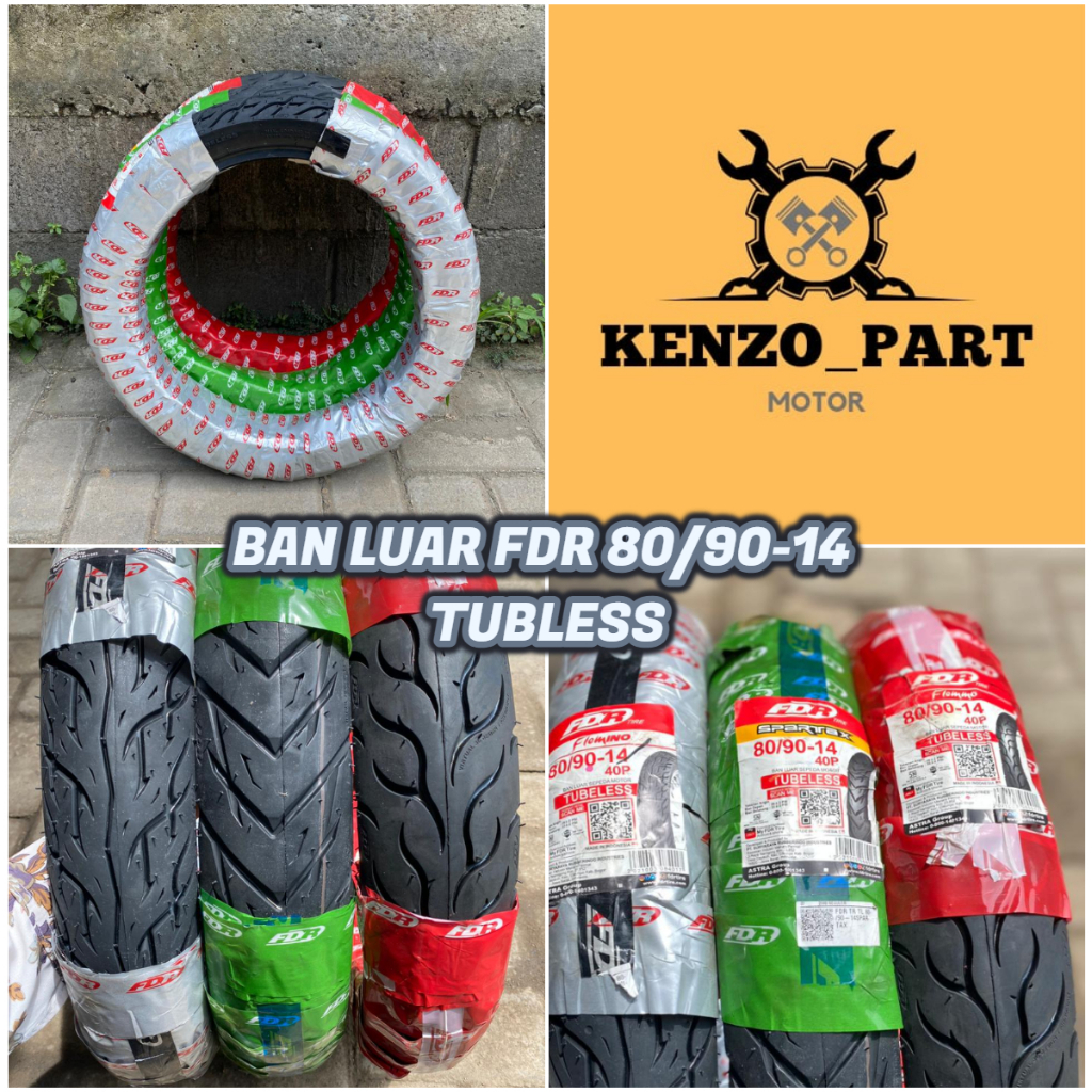 BAN LUAR DEPAN MATIC RING 14 FDR 80/90-14 TUBLESS || BAN LUAR DEPAN MATIC FDR 80/90-14 TUBLESS
