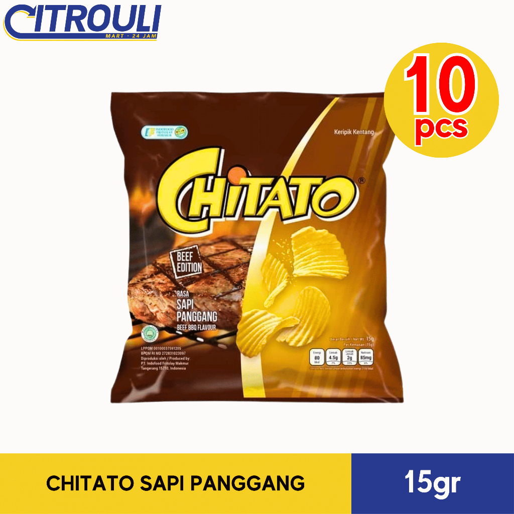 

CHITATO SAPI PANGGANG 15gr (ISI 10pcs / 1 RENTENG )