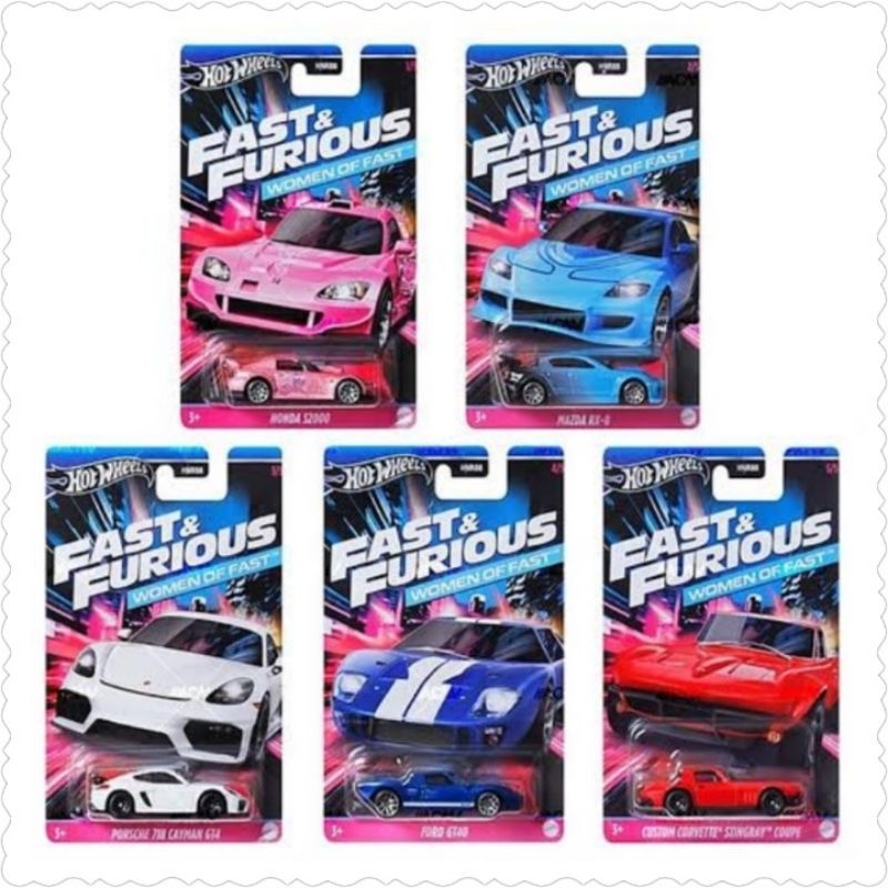 HOT WHEELS FAST AND FURIOUS 2023 WOMEN OF FAST SUKI PINK MITSUBISHI ECLIPSE TOYOTA SUPRA HITAM NISSA