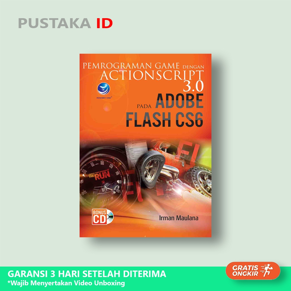 Buku Pemrograman Game dengan Actionscript 3.0 pada Adobe Flash CS6 + cd - Original