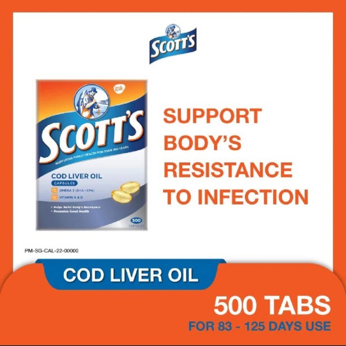 Scotts Cod Liver Oil 500caps - Singapore