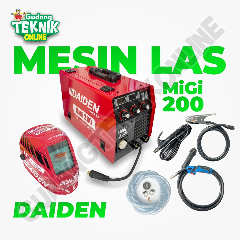 Mesin Las MIG DAIDEN MiGi 200 - Gasless Mesin Las Co 2 Daiden MiGi 200