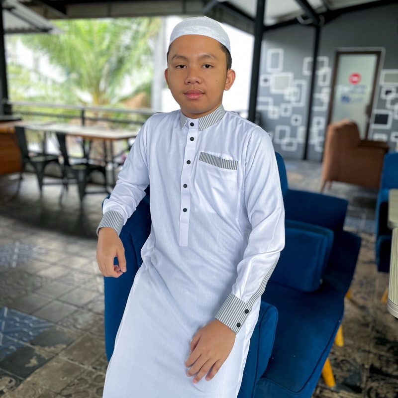 Gamis Putih Maroom Minsed Gamis Pria Maroom, Gamis Pria Dewasa/Remaja, Jubah Pria Maroom, JubahPria 