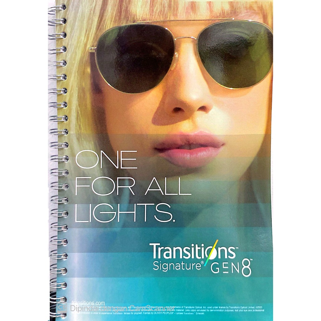 LENSA ESSILOR TRANSITION GEN 8 SIGNATURE T8 FSV AIRWEAR 1.59 CRIZAL SAPPHIRE HR ORIGINAL | LENSA PHO