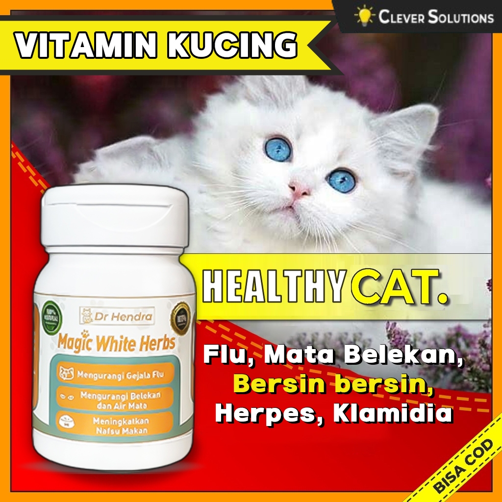 Magic White Herbs Sembuhkan Flu Mata Belekan Bersin bersin Herpes Klamidia Pilek Vitamin Kucing
