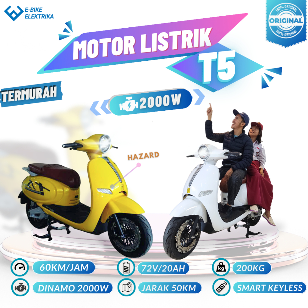 Motor Listrik Uwinfly T5 2000 watt Garansi Resmi-Molis Terbaru-Motor Listrik Murah Bandung-T5