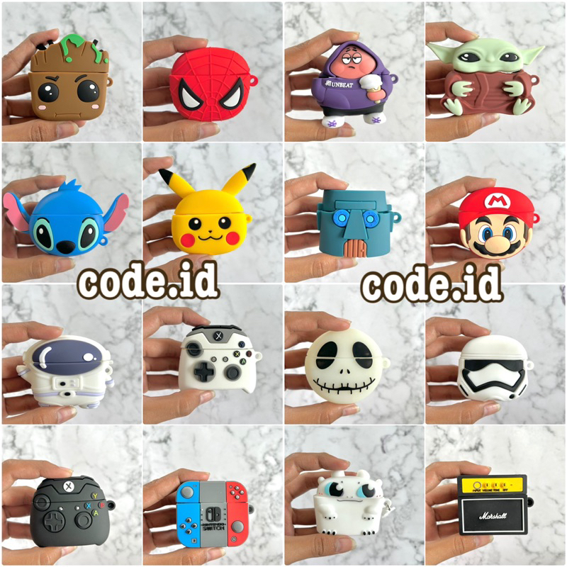 Case Airpods Gen 3 Premium Lucu 3D Toothless Boba Hitam Airpro 2 Inpods 13