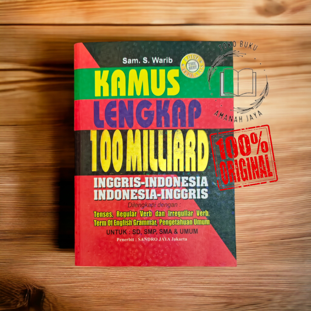 Kamus Bahasa Inggris Indonesia Lengkap Tenses Regular Irregular Verb untuk Pelajar dan Umum