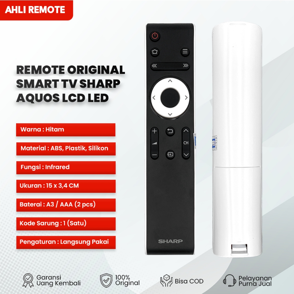 Remote TV Sharp Aquos Android TV Original / Remot Smart TV Sharp Aquos