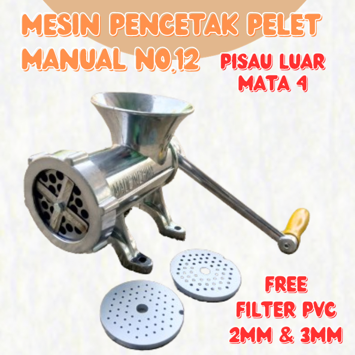 Mesin Cetak Pelet Ayam No.12 Mesin Pencetak Pelet Pakan Ayam Mesin Pembuat Pelet Pakan Ternak Manual