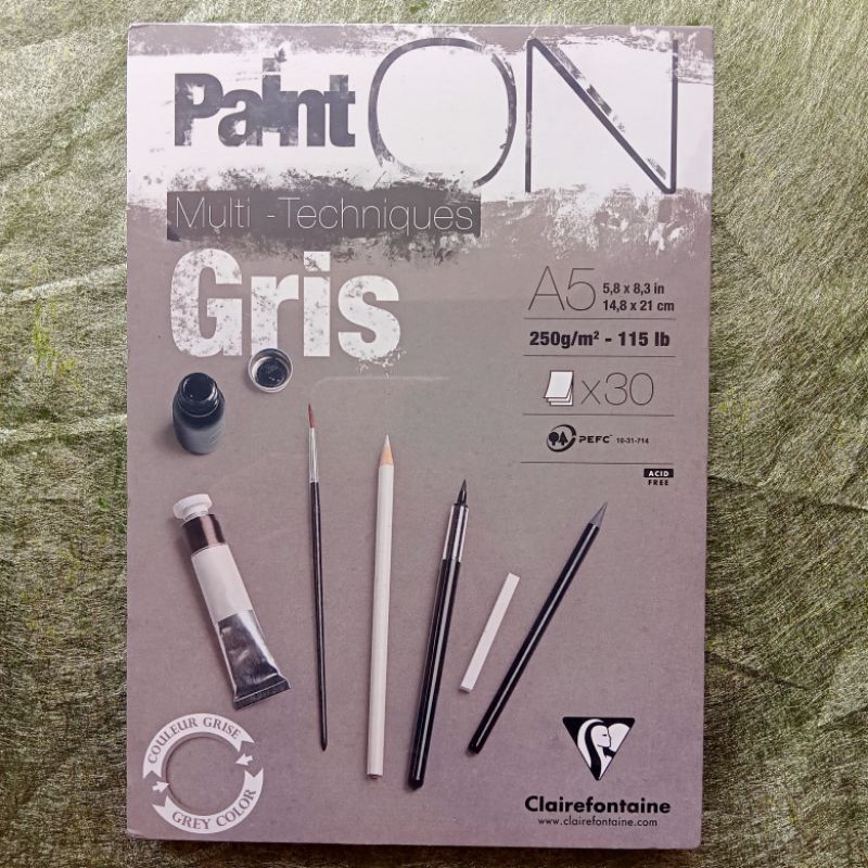 

Kertas Gambar Warna Clairefontaine Paint On Grey Sketch Pad Sketchbook | Preloved watercolor