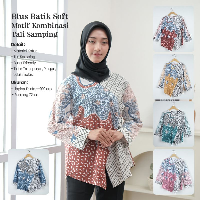 Blus Kombinasi Batik Tali Samping - Sekar Ayu Batik