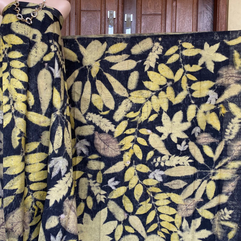 Kain Ecoprint Katun Primis Edisi Abu/Hitam