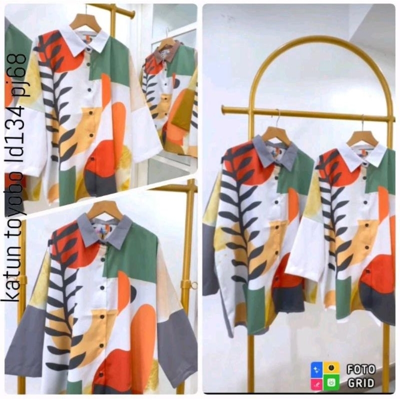 Kemeja blouse wanita toyobo printed