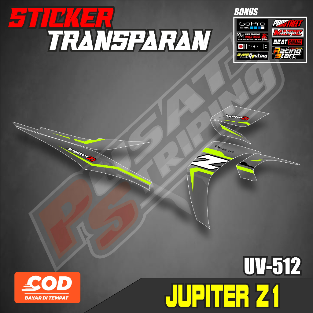 STIKER TRANSPARAN MOTOR JUPITER Z1 - STRIPING YAMAHA JUPITER Z1 SIMPLE