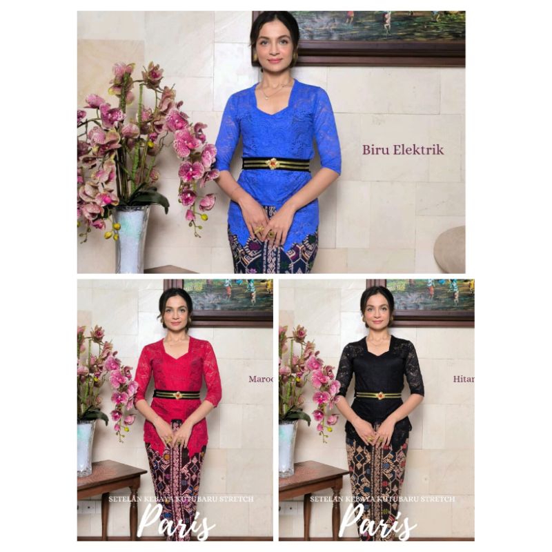 SALE Setelan kebaya Bali brokat strech PARIS