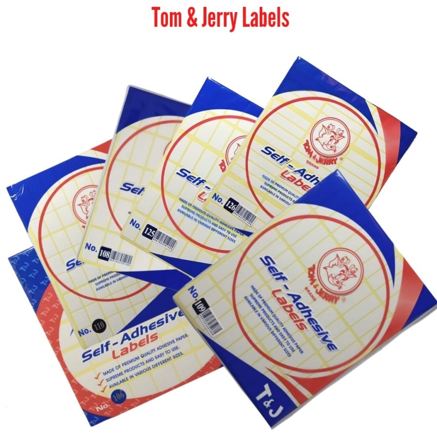 

Tom & Jerry - Label Nama Sticker Putih (1 Pad -10 Lembar)