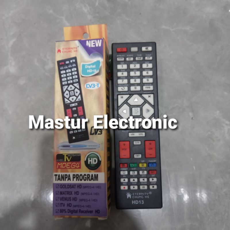 REMOTE REMOT MULTI UNIVERSAL RECEIVER PARABOLA DIGITAL HD MPEG4