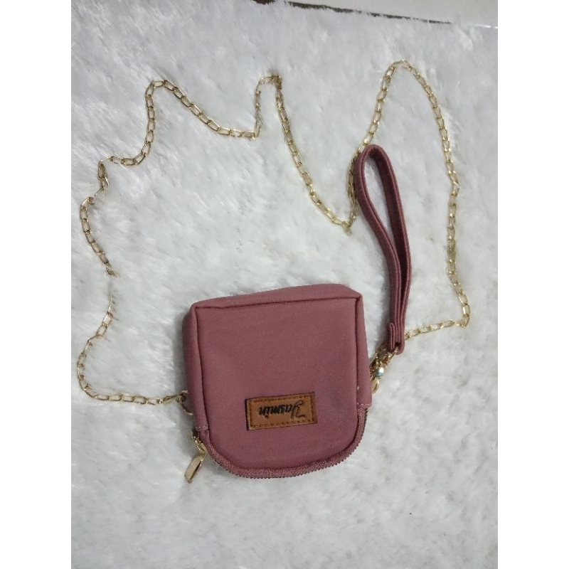 dompet koin 2 ruang,dompet wanita by yasmin,free tali panjang rante,dompet termurah