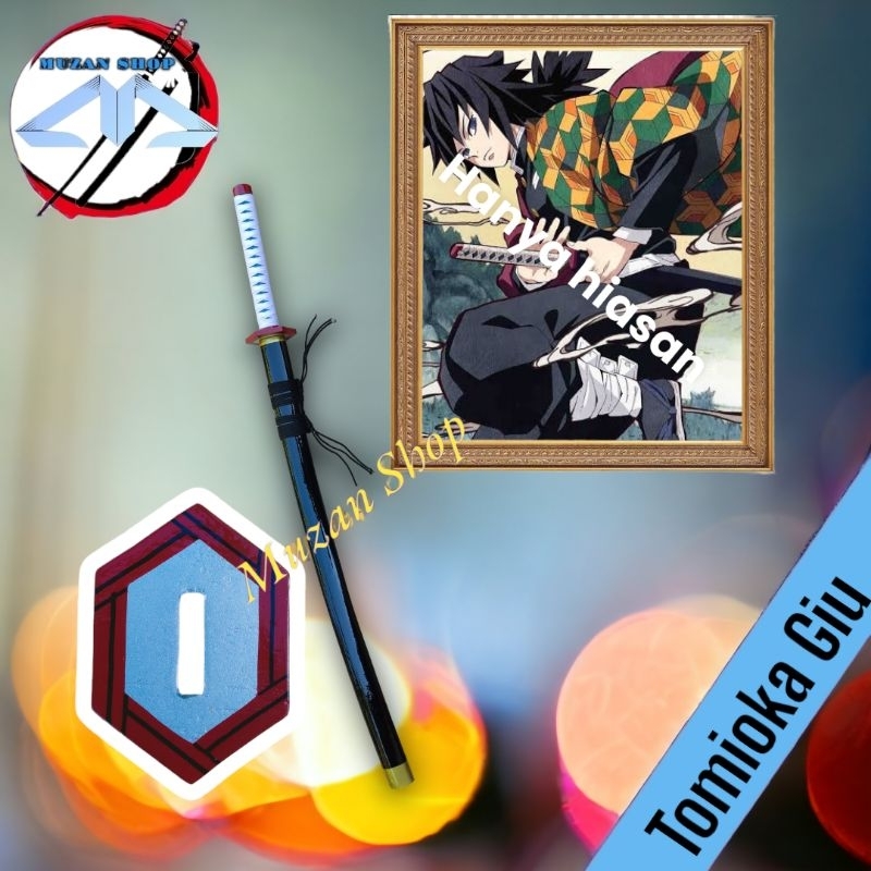 Mainan pedang kayu GIYU DEMON SLAYER