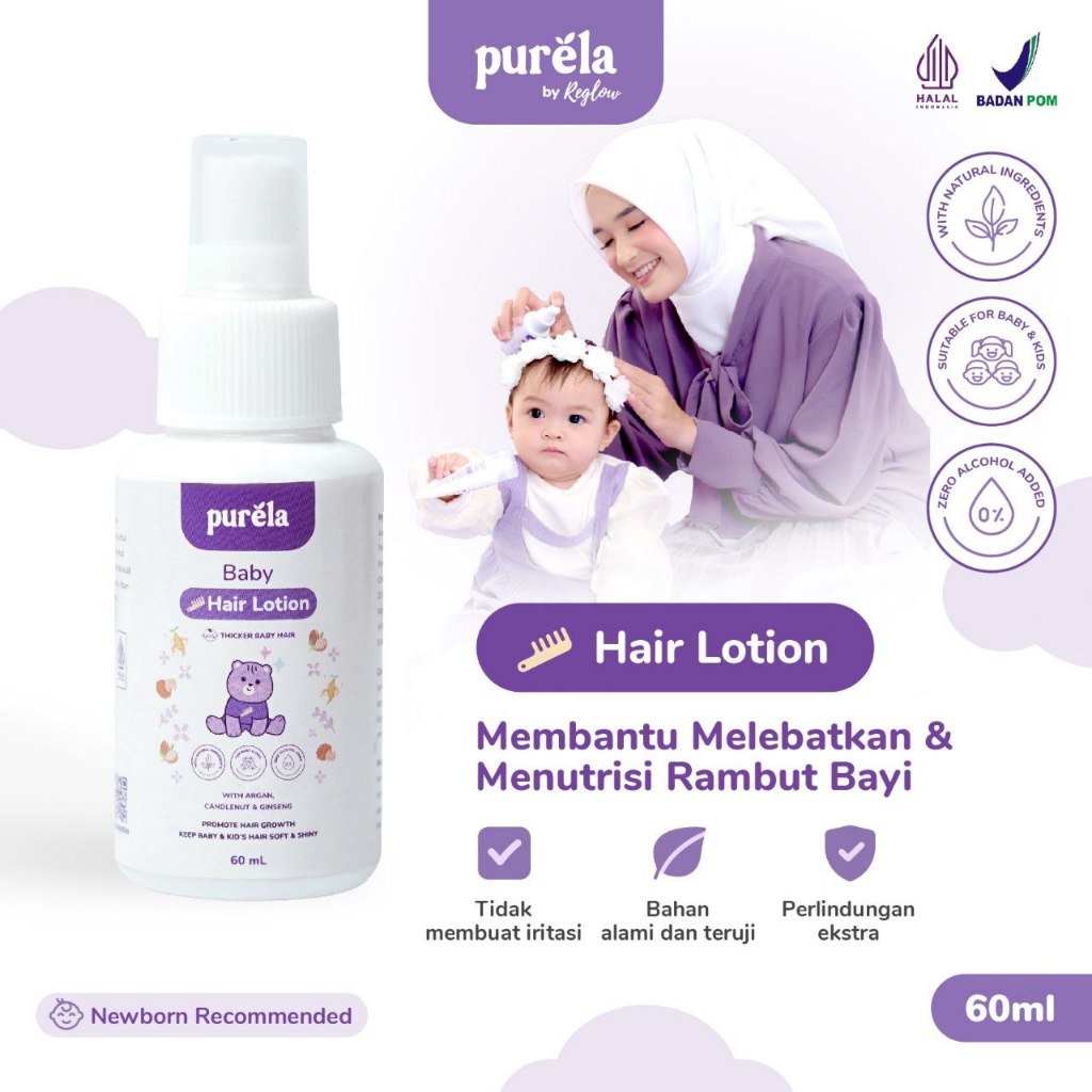 Purela by Reglow Paket KiddyGlow Sabun Bayi Baby Hair Lotion Night Oil Body Lotion Anak balita BPOM